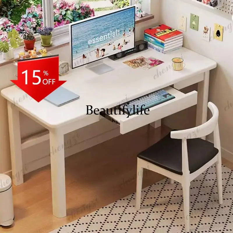 

G153 Luxury Rectangular Computer Desks Elegant Design Reading Bedroom Gaming Desk Wooden Executive Mesas De Computador Furniture