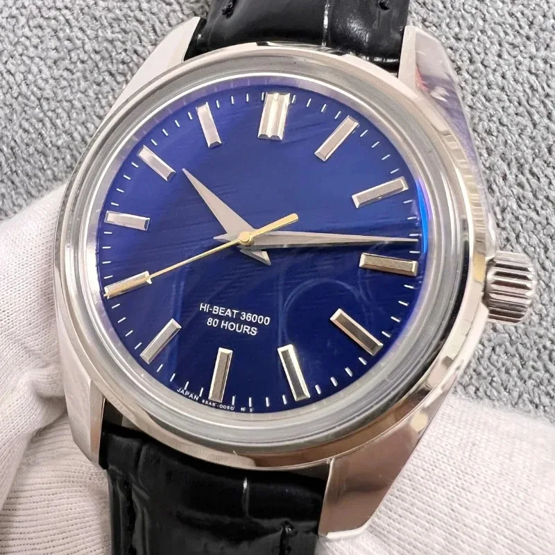 

40Mm VH31 Quartz Movement With G-S G-S44 Sapphire Glass Bubble Mirror Waterproofing 100ATM Watch Leather Strap Newest Style