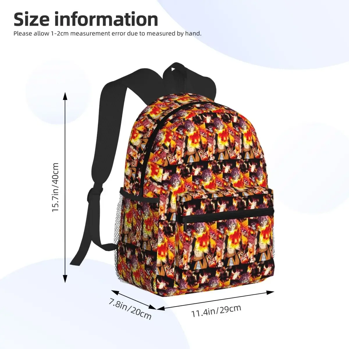 Anime Fairy Tail Cartoon  Student Backpack School Bag Hiking Travel Daypack for Men Women Fashion Bookbag Shoulder Bags