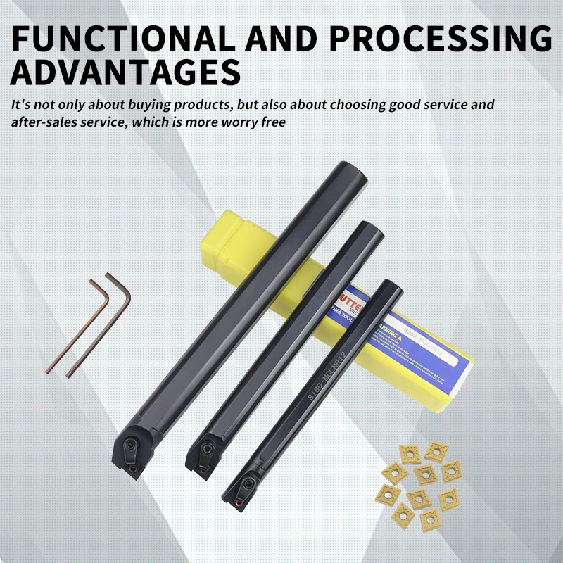 1pc S16Q-MCLNR12 S25S-MCLNL12 S32T-MCLNR12 Internal Turning Tool Holder CNMG12 Carbide Inserts Lathe Bar CNC Cutting Tools Set