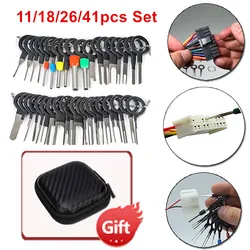 26/41pcs Car Terminal Ejector Kit Pin Removal Tool Set Automotive Electrical Stylus Wire Puller Tool Crimp Connector Extractor