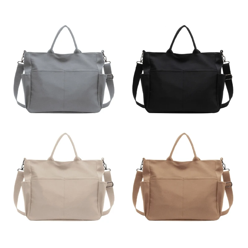 Crossbody simples feminino Bolsa estudante de cor sólida Bolsa ombro de grande capacidade Bolsa