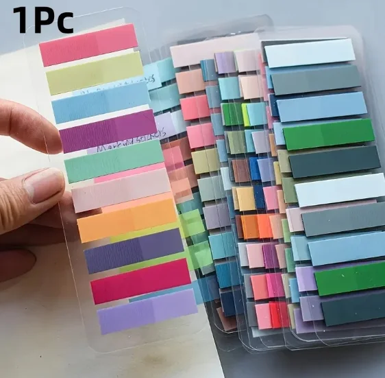 Random Colors Stickers Transparent Index Creative Memo Pads Office School Stationery Self-Adhesive Stickers Note Pads