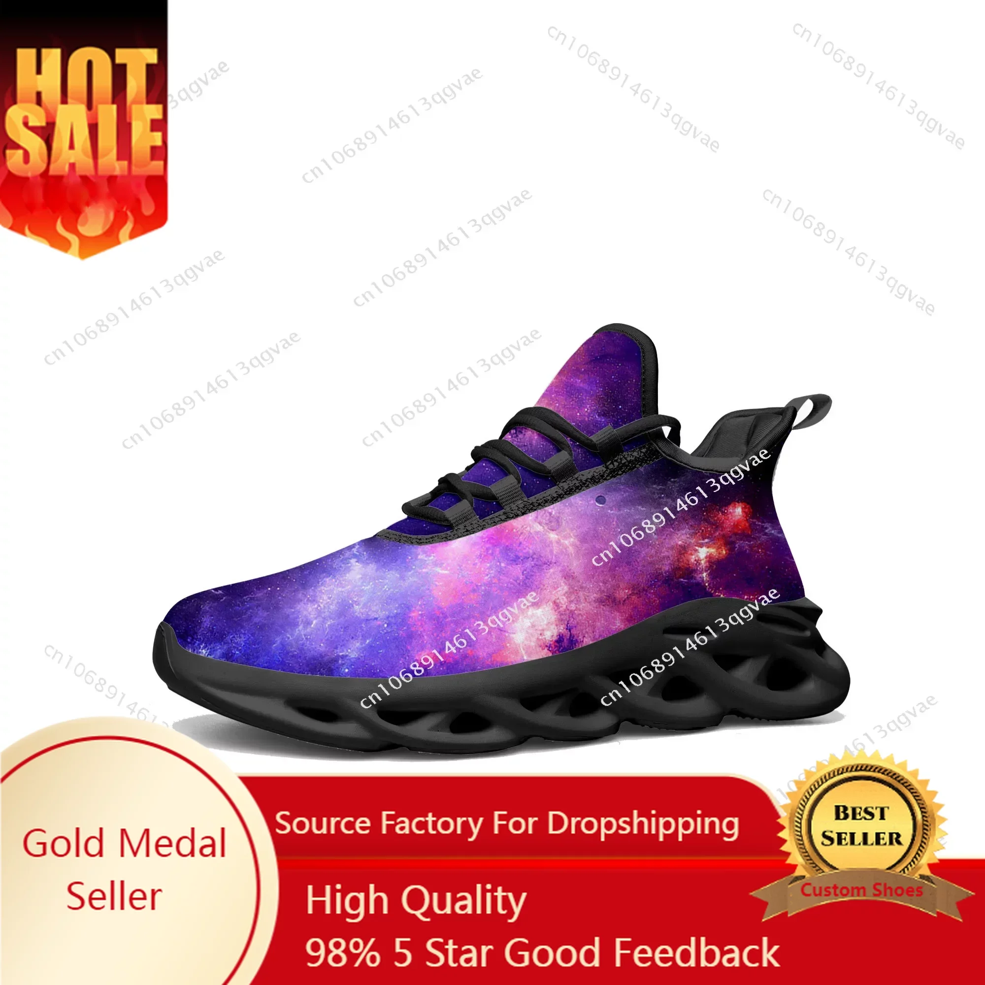 

Galaxy Celestial Flats Sneakers Mens Womens Sports Running High Quality Sneaker Lace Up Mesh Footwear Tailor-made Shoe Black