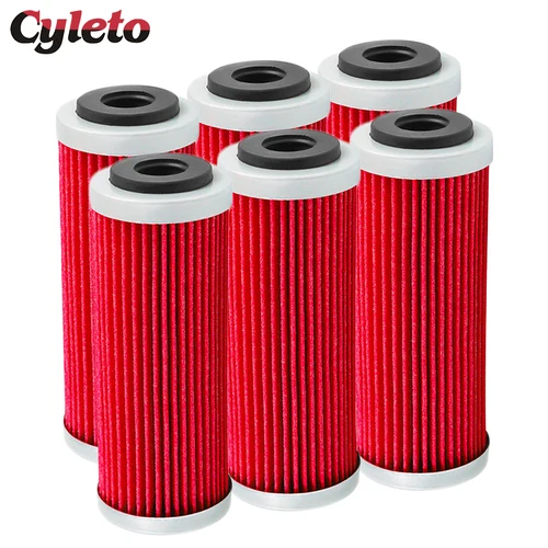 Imagen 1 del producto Cyleto-filtro de aceite para motocicleta, 4/6 piezas, para KTM SX, SXF, SXS, EXC, EXC-F, XCF, EXC-R, XCW, SMR, 250, 350, 400, 450, 505, 530, 2007-2020