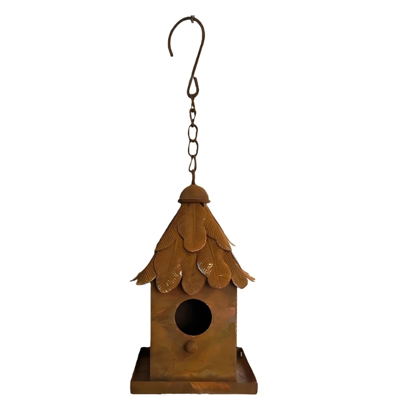 Antique Styles Iron Hanging Bird Feeder Water Bowl With Design For Lawn Porch Pathway Patios Garden Decoration 87HA