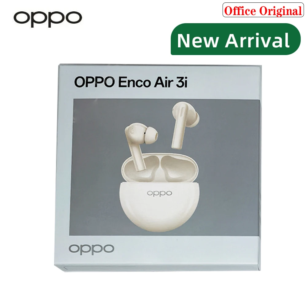 2024 오리지널 OPPO Enco Air 3i TWS 이어폰, 블루투스 무선 이어버드, AI 노이즈 캔슬링, 28 시간 배터리, HiFi 게임 헤드폰