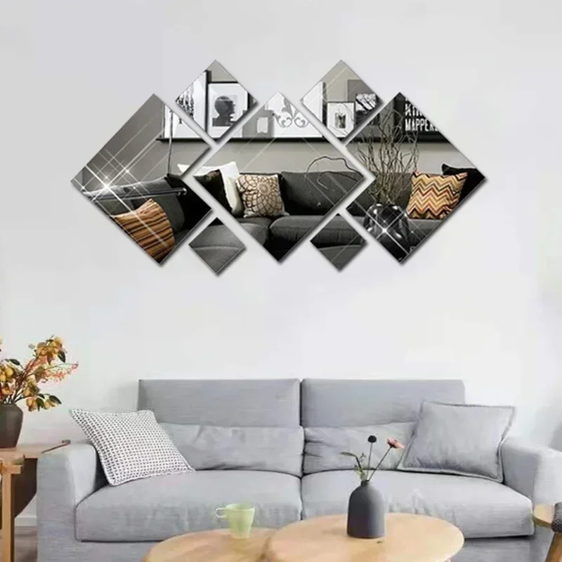 Acrylic 3D Mirror Wall Sticker For Bedroom Living Room Corridor DIY Background Wall Hotel Creative Background Mirror WallSticker 3