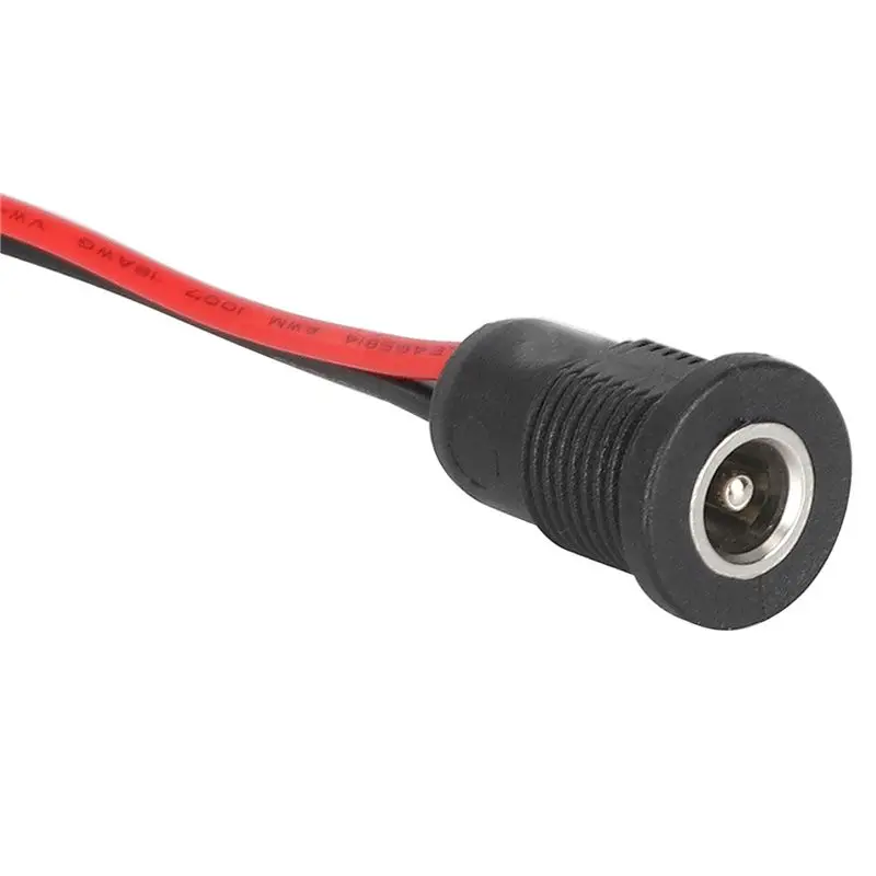 ABZC DC Power Socket Panel Mount Connector 5.5x2.1mm 50V DC2.1 Charging Port Set with Metal for Nut for Car Audio Video