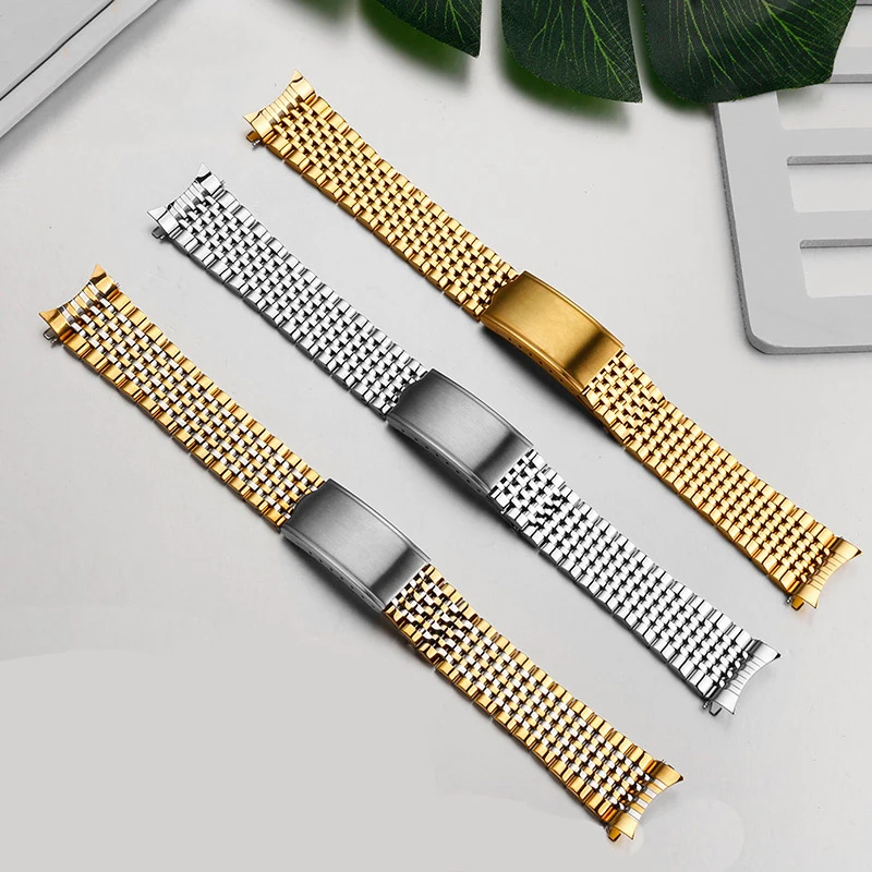 Watchband for Omega  De Ville series 424 Old Seamaster Stainless Steel Watch  Strap 18mm 19mm 20mm Women Men Bracelet