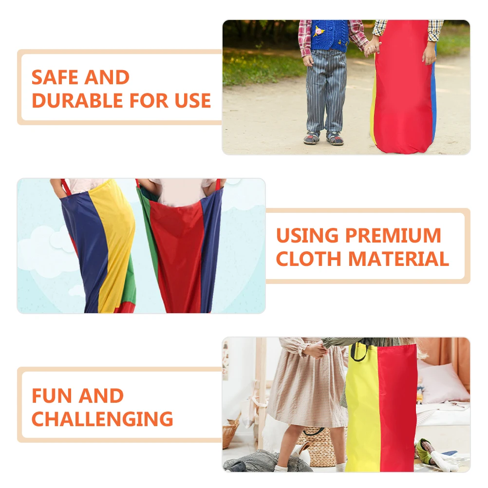 

4pcs Jumping Sack Race Bags Premium Cloth Lightweight Outdoor Children Party Birthday School Competition