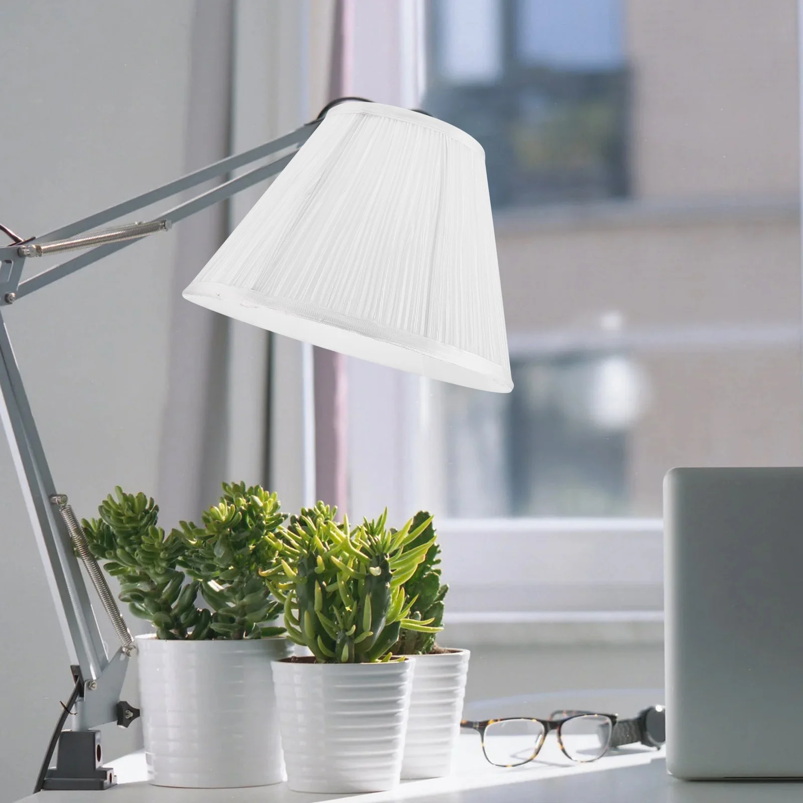 

Pleated Cloth Lamp Shade Durable Material Bedroom Living Room Ceiling Lamp Shade Soft Diffuse Light