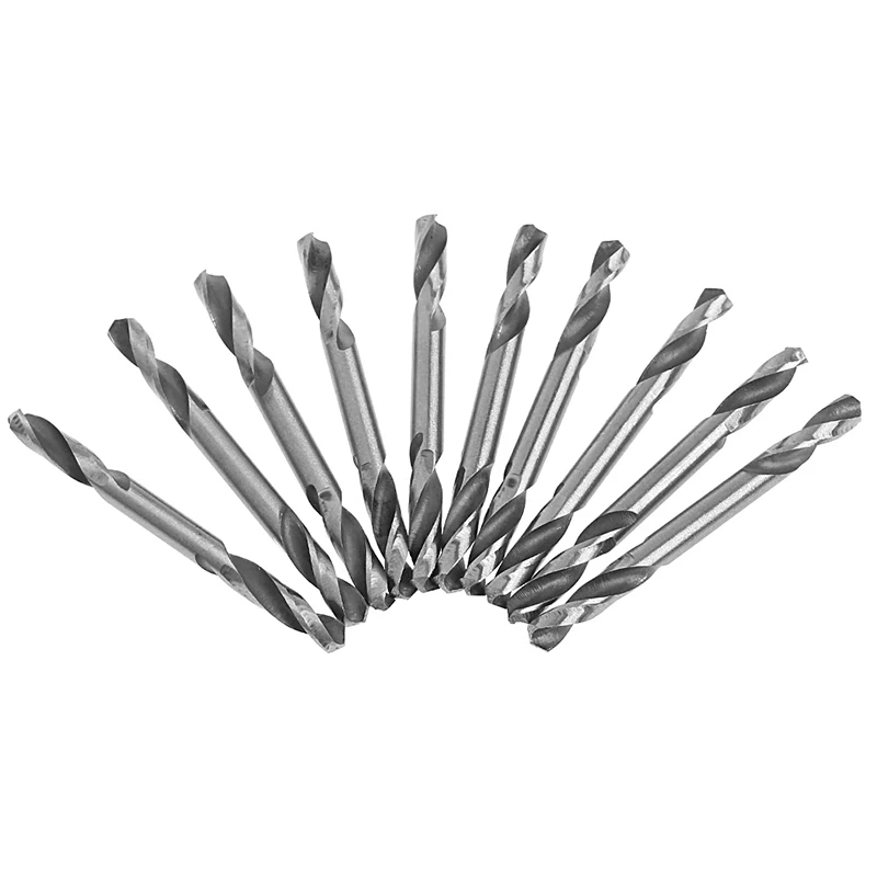 YOFE 10Pcs 3mm 3.2mm 3.5mm 4mm 4.2mm 4.5mm 5.0mm 5.2mm HSS Double Ended Spiral Torsion Drill Tools Drills Set