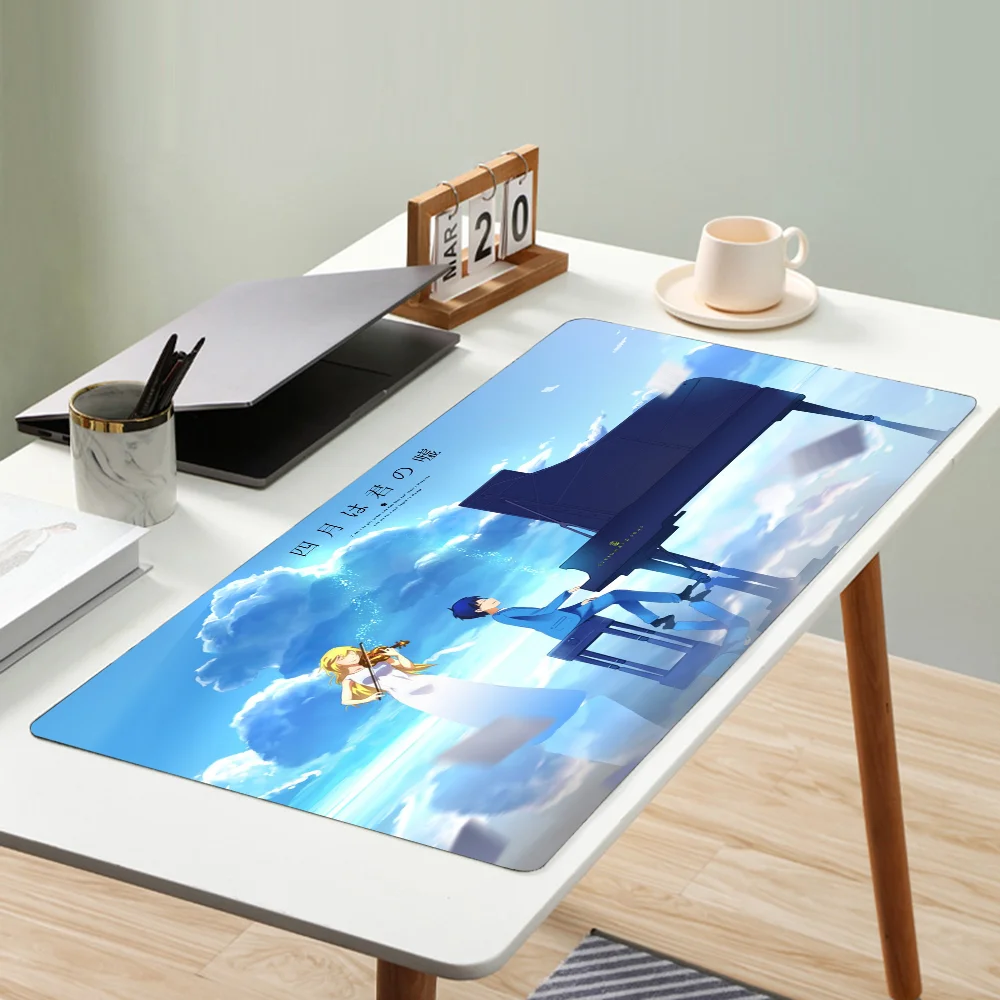 Your Lie In April Mousepad Mouse Mat Desk Mat With Pad Gaming Accessories Prime Gaming XXL Keyboard Pad Padding Mat