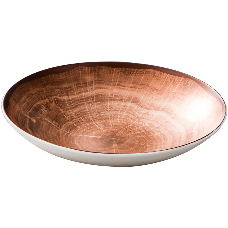 

tree pattern salad plate, cold dish plate, high-grade bone china, western food, soup plate, French molecular cuisine, tableware