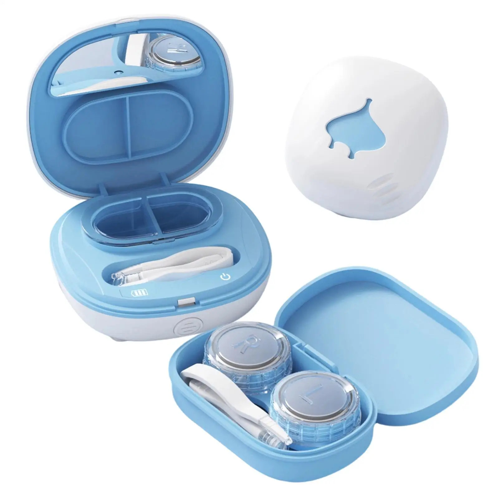 Contact Lens Cleaner Machine Portable Rechargeable Cleaning Tool With Mirror Contact Lenses Cleaner Machine For Daily Eye Care