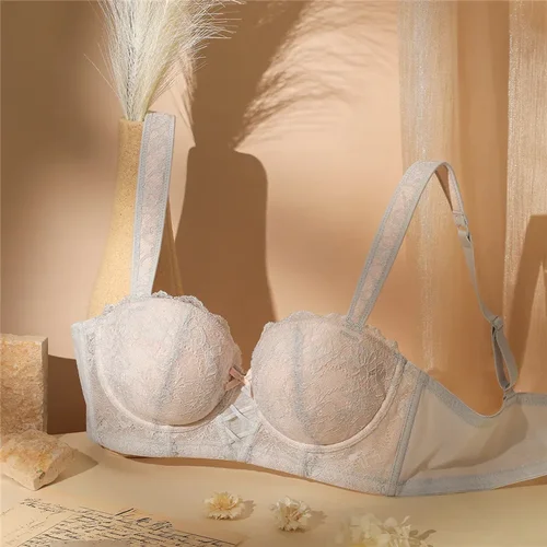 Imagen 2 del producto Sujetador Sexy de encaje para mujer, Top fino, Push-up, pecho grande, recivelación, sujetador pequeño, ropa interior 70-100 B C D E SWD9097