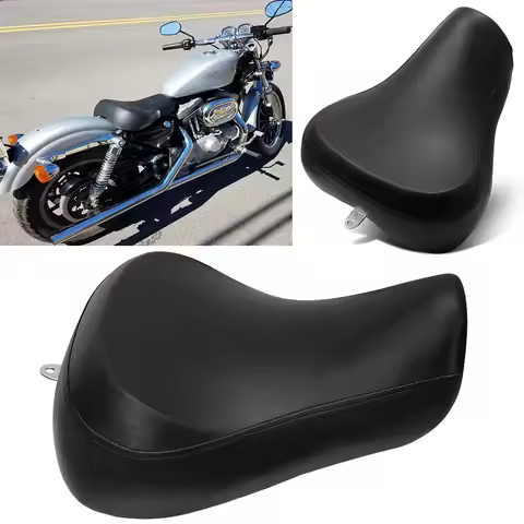 Motorcycle Black Front Driver Rider Solo Seat For Harley Sportster XL 883 1200 72 48 Custom 1983-2003
