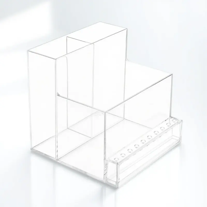 Nail Drill Bits Holder Stand Multi-Compartment Organizer Storage Box Manicure Tools Organizer Nail Organizers and Storage