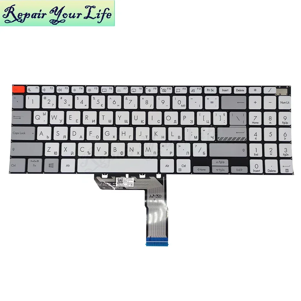 M7600 UK Bulgaria Backlit Keyboard For ASUS Vivobook Pro 16X OLED X7600 M7600QE M7600QA M7600QC 0KNB0- 560XUK00 Euro Backlight