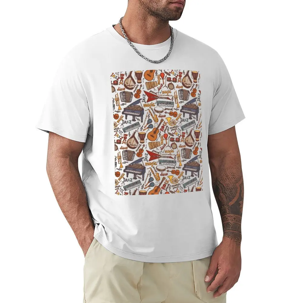 Band Instruments Seamless Music Pattern A Line Dress T-shirt Fresh Campaign Tees Vintage Leisure Funny Sarcastic Eur Size