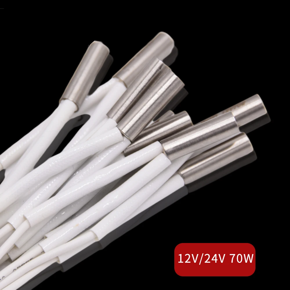 Creativity 1PC 3D Printer Parts Heating Tube 6*20mm 12V 24V 70W Ceramic Cartridge Heater for Mk8 CR10 Ender 3 V6 Hotend J-Head view 6