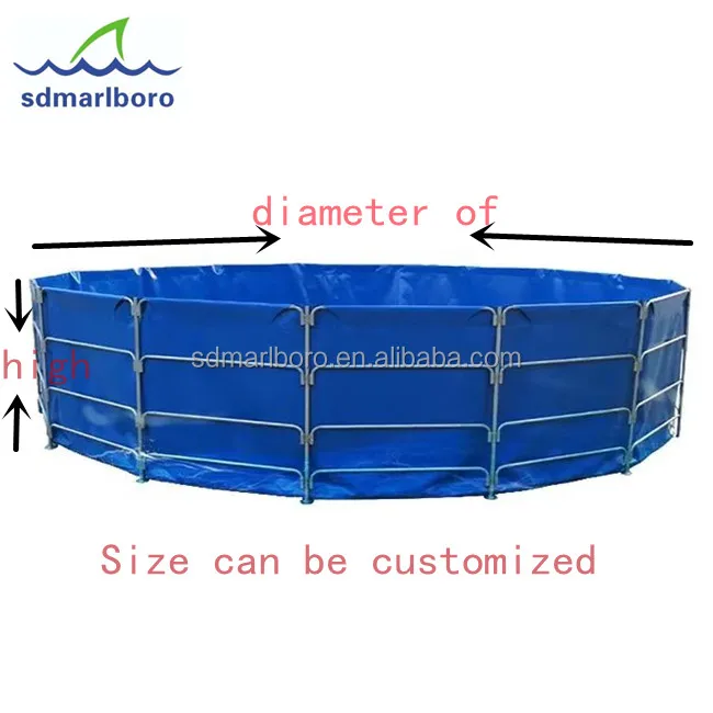 AIROW SDM Large Pvc Canvas Support Fish Pond Assembly Frame Fish Swimming Pool Pvc Fish Tank