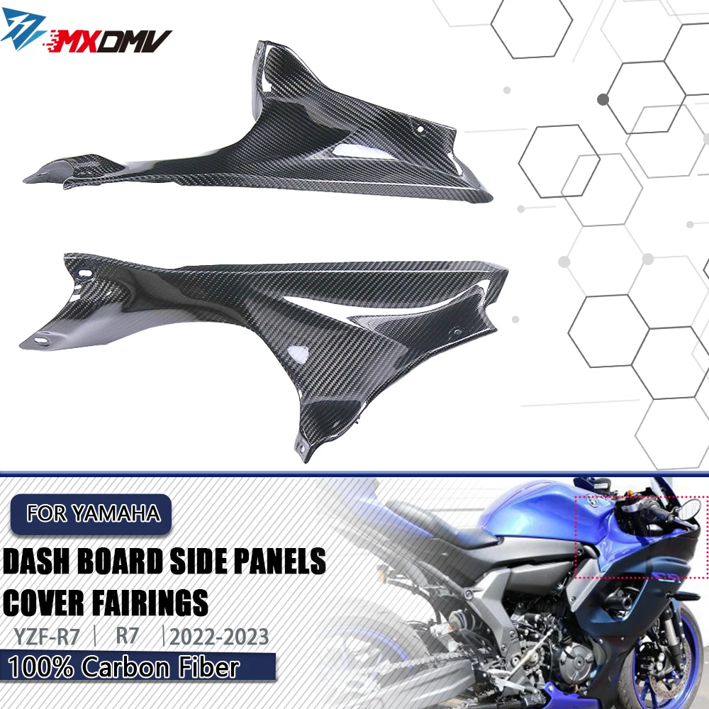 

For Yamaha YZFR7 YZF R7 YZF-R72022-2023 Carbon Fiber Dash Board Side Panels Cover Parts Kit Fairings Motorcycle Side Panels Cove