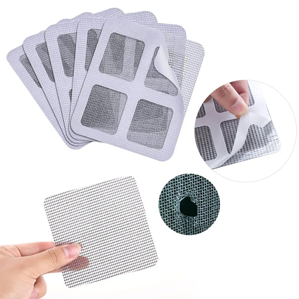 3/5/10Pcs New Window Screen Window Screen Patch Fix Net Anti Mosquito Mesh Repair Screen Patch Stickers Home Adhesive Fix Net