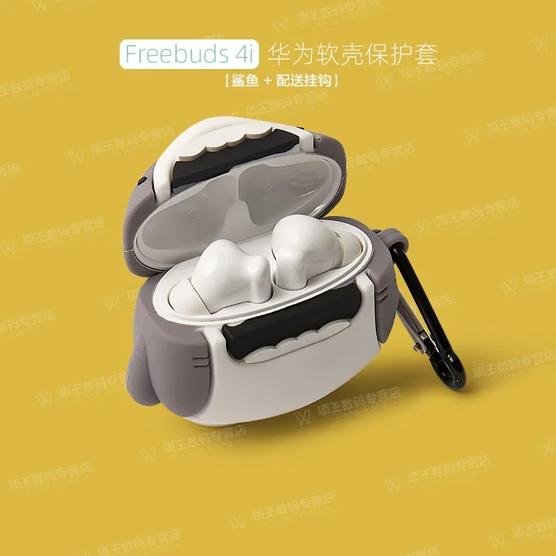 3D ซิลิโคนป้องกันหูฟังสําหรับ Huawei Freebuds 4i 5i 6i น่ารักการ์ตูนชุดหูฟังไร้สายบลูทูธ