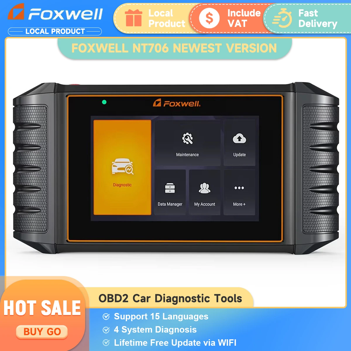 

Foxwell NT706 OBD2 Automotive Scanner Transmission OBD 2 Car ABS SRS Engine System Diagnostic Scan Tools Code Reader Free Update