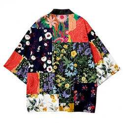 Japanese Kimono Streetwear Men Women Cardigan Harajuku Traditional Clothes Summer Beach Haori Japanese Yukata Kimono Mujer