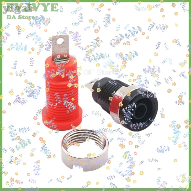 Banana Socket Plug Pure Copper Insulated 4mm Solder Wire  Type Female Head Safety High-voltage Terminal Post D6
