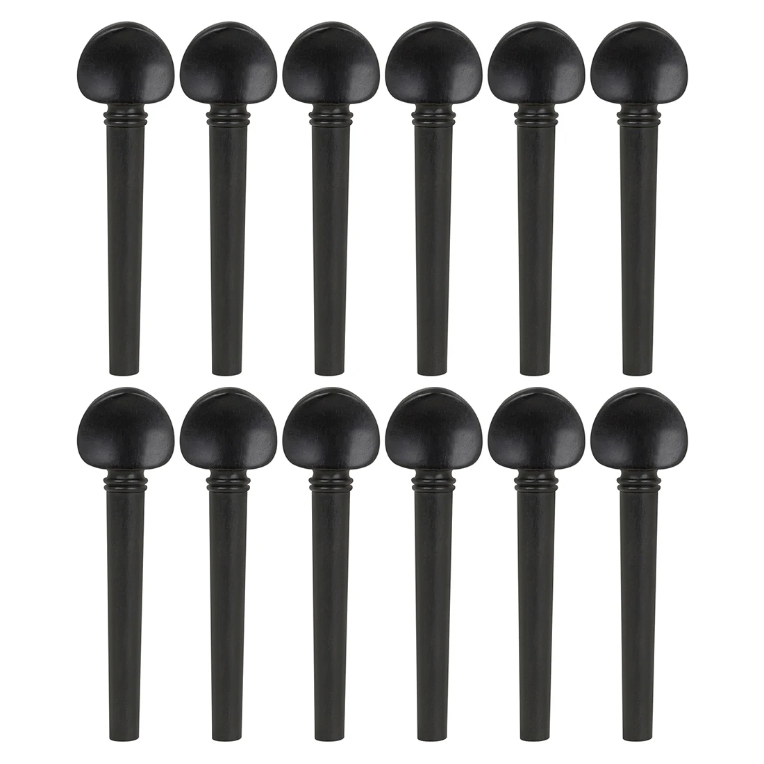 12pcs String Shaft Udder Ebony Bobbin with Fish-eye Adjustable Strings Repair Tools Udder Accessories Musical Instrument Parts