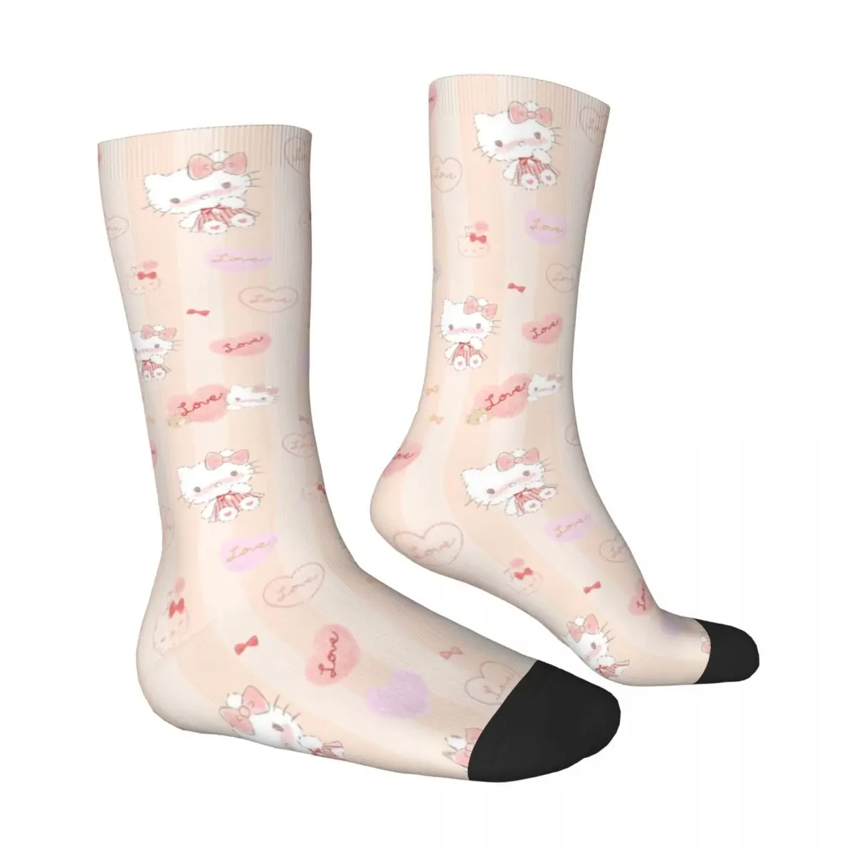 Hello Kitty Stockings Women Men Socks Comfortable Gothic Socks Autumn Outdoor Anti Bacterial Printed Socks Birthday Gift