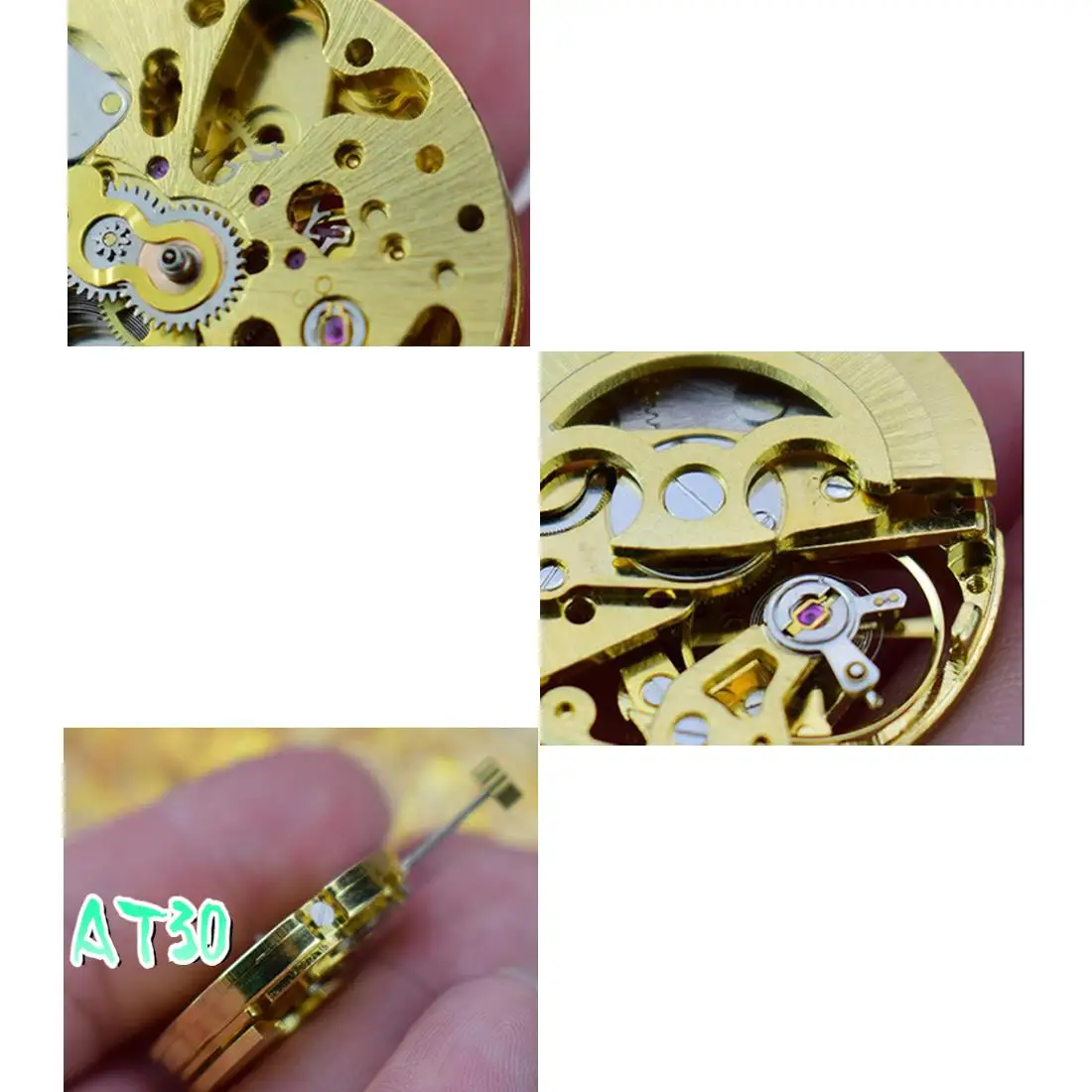

Gold Skeleton 2004 Movement Ordinary Pendulum Adjustment Radiation Pattern Fully Automatic Watch Movement-AT30