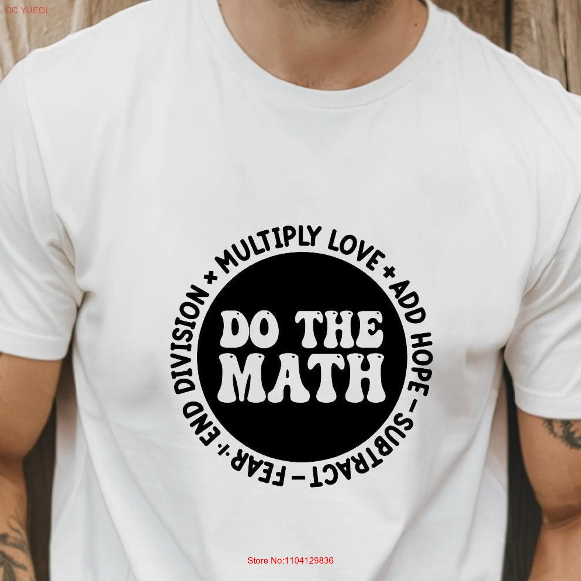 Multiply Love Add Hope Do The Math T Shirt Teacher Funny Lover Mathematics Life s long or short sleeves