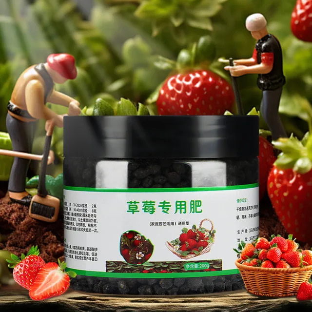 200g Organic Strawberry Fertilizer Potted Plants Sweetness Booster With Fruit Enlargement Color Enhancement And Nutrient Formula