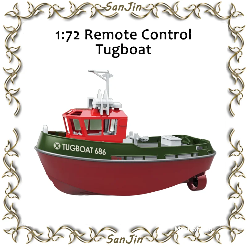 

Remote Control Tugboat 1:72 Wireless Electric Remote Control Tugboat Water Toy Boat Simulation Remote Control Boat Model