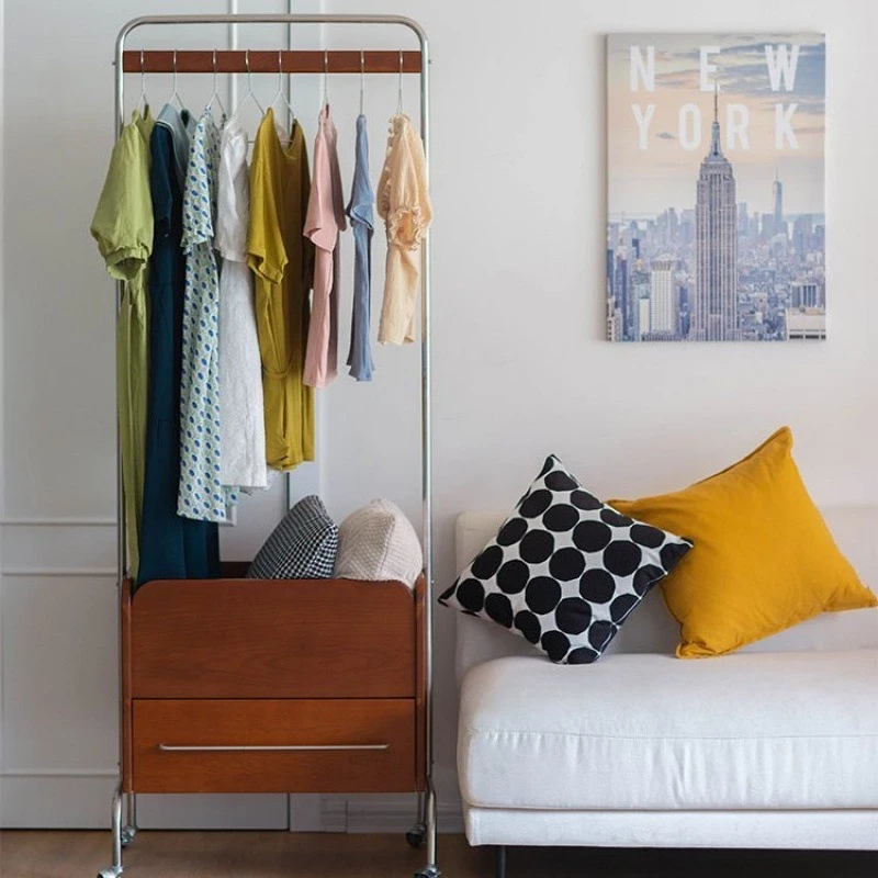 Perchero vertical de piso a techo para el hogar, dormitorio, balcón, secado de ropa, percha colgante