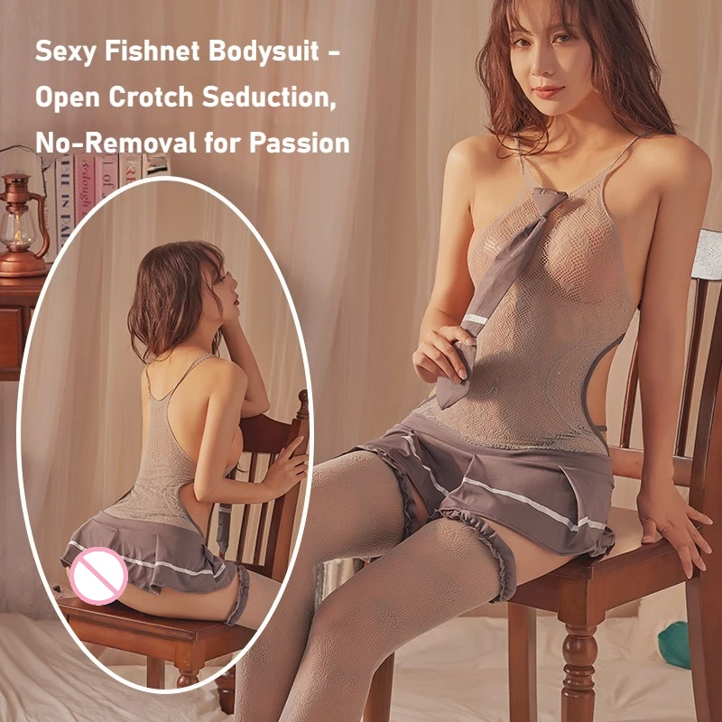 

Sexy Schoolgirl Lingerie Set - Naughty Roleplay Costume with Hot Chemise & G-String