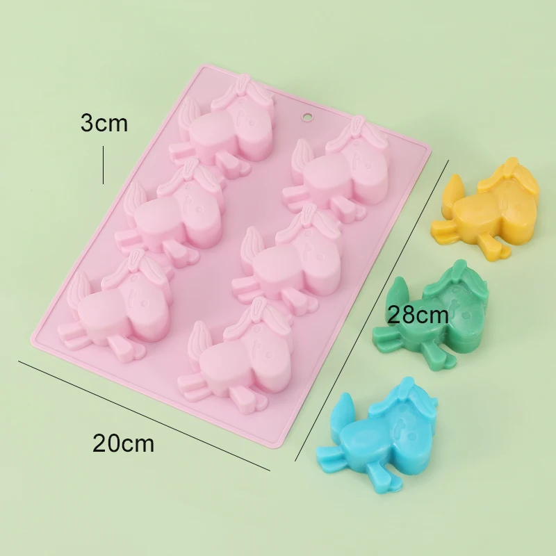 Baking Mold Unicorn Horse Cake Pan Non-stick Easy-To-Clean Silicone Bakeware Cartoon Pony Cookie Candy Muffin Soap Candle Maker