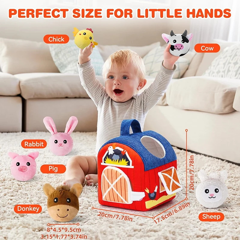 Baby Sensory Toys My First Fruit Vegetable Color Sorting Play Food with Crinkle Rattle Baby Toys Montessori Toys for Toddler