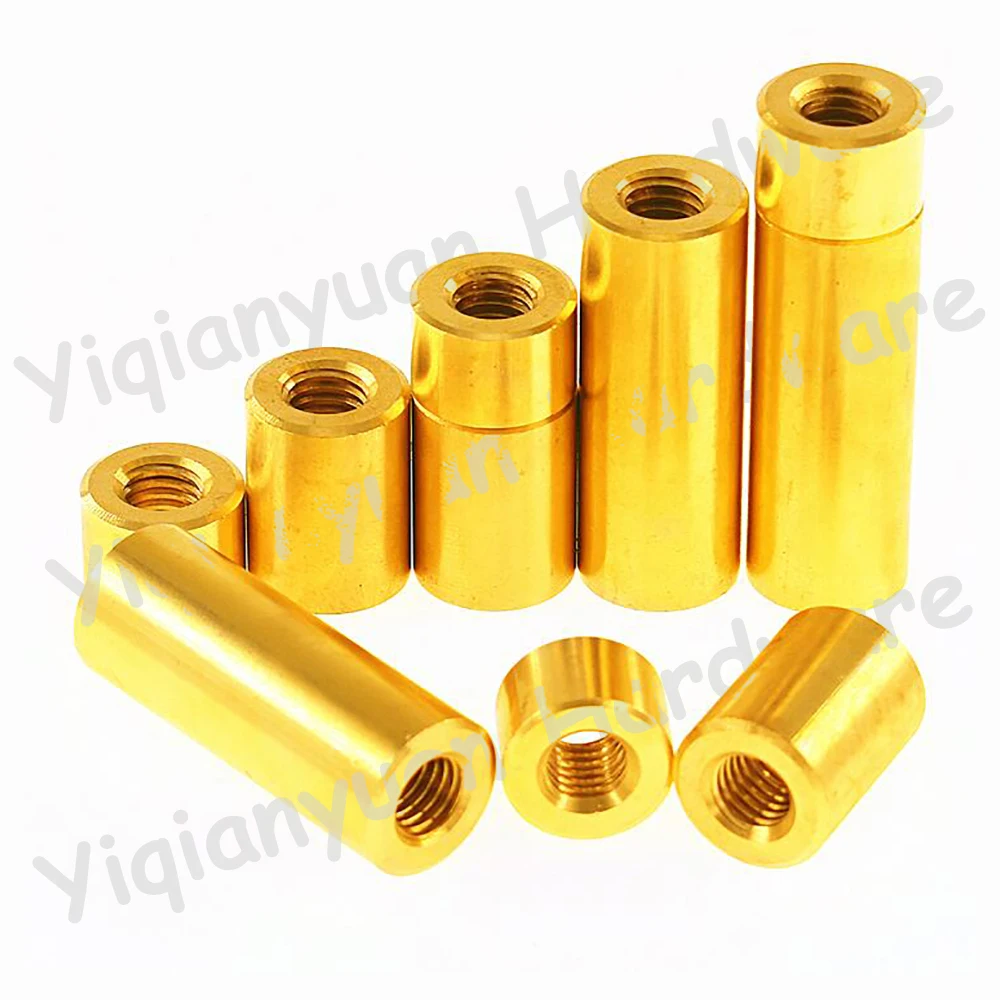 Dystanse mosiężne okrągłe Yiqianyuan M1.6xP0.35 z grubym gwintem, przedłużone, miedziane, małe szpilki, długość od 1.5mm do 30mm, średnica zewnętrzna 3mm