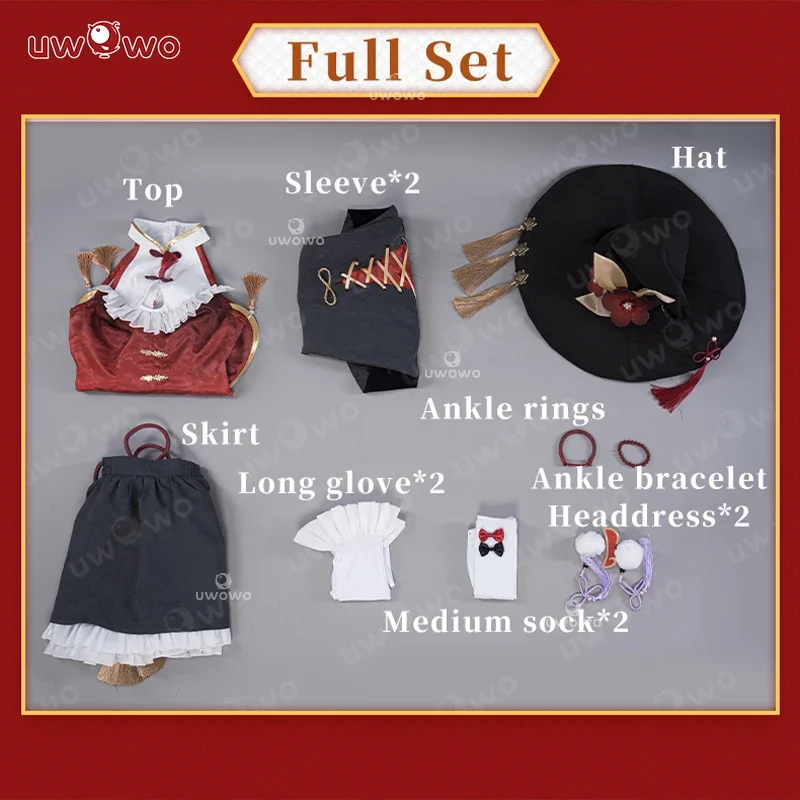 SN55IN АКЦИЯ UWOWO Hutao косплей Genshin Impact Fanart Hutao Little Witchh Косплей Костюм со шляпой костюмы на Хэллоуин$5Q@1