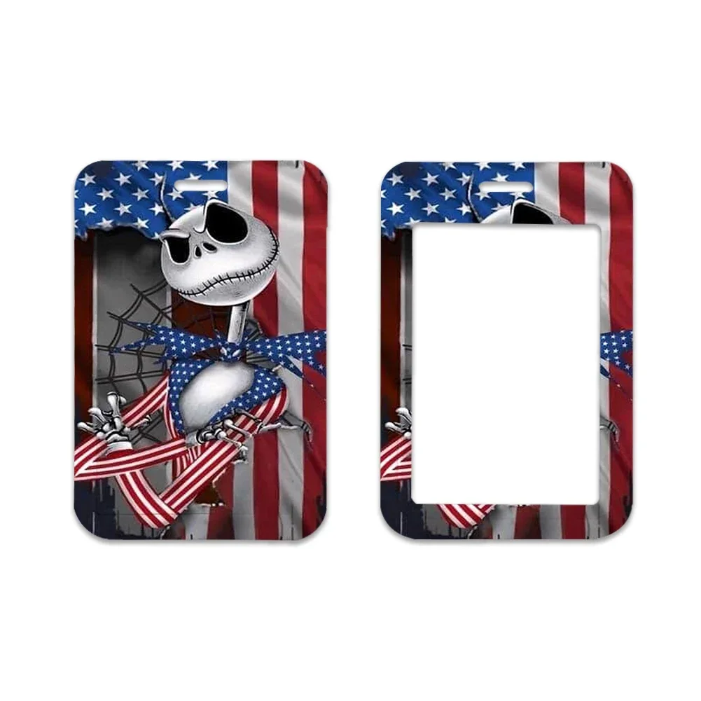 Lanyard The Nightmare Before Christmas Business Credit Card Holder Neck Strap Keychain Hang Rope ID Badge Holder Jack Sally