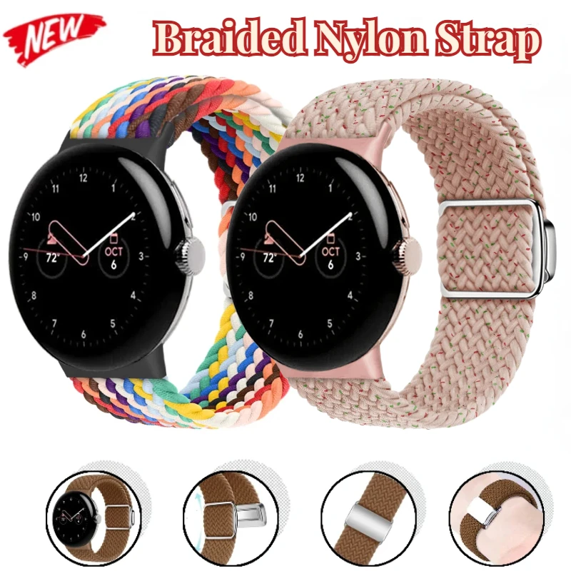 

Nylon Loop Strap for Google Pixel Watch 2 Magnetic Braided Band Accessory Belt Fabric Bracelet for Pixel Watch Wristband Correa