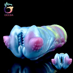 GEEBA Imitate Animal Masturbation Cup Soft Silicone Male Masturbator Realistic Vaginal Pocket Pussy Stroker Sex Toys For Men 18+