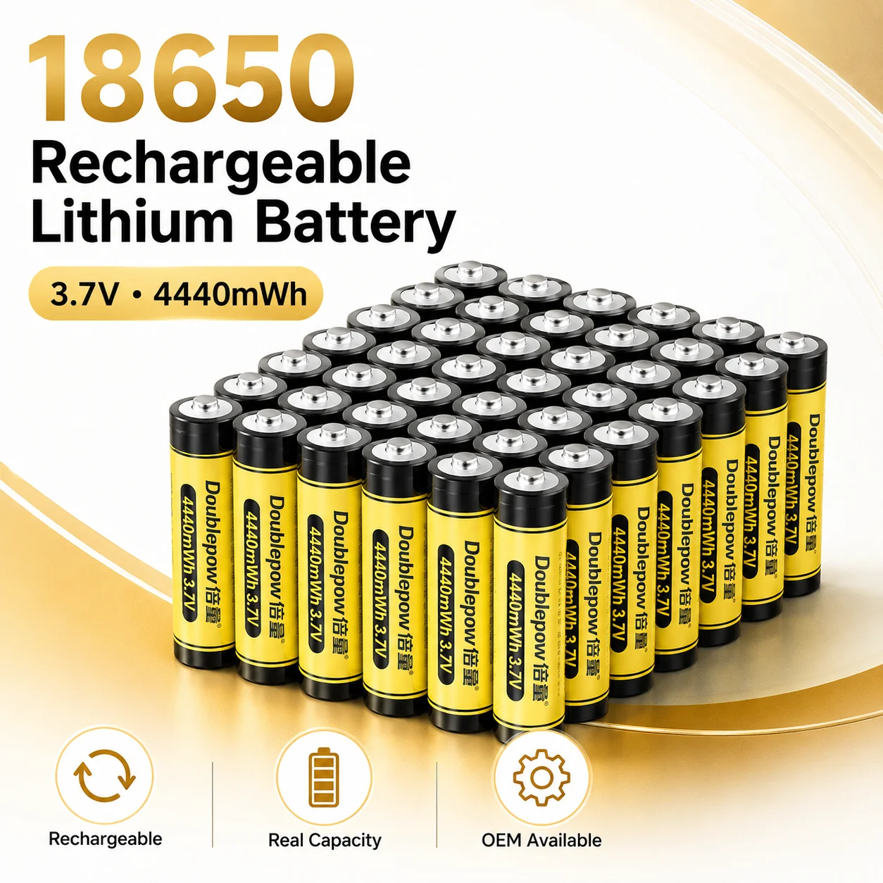 18650 Li-ion Rechargeable Battery 3.7 Volt 1200mAh Durable Power Cell For Outdoor Light Electric Fan Electronic Toy