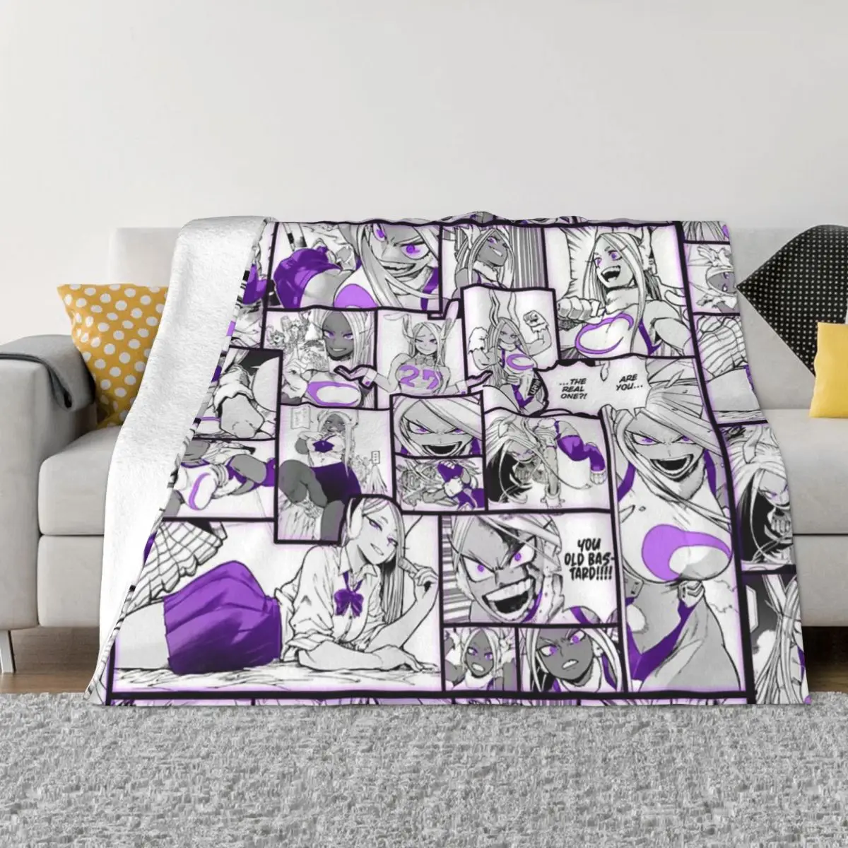 Miruko Mirko Manga Panels An Ultra-Soft Micro Fleece Blanket